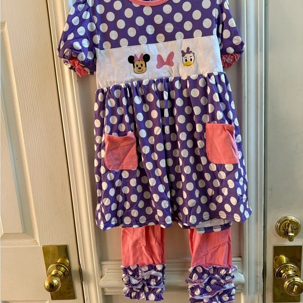 New Boutique Magical Friends Embroidered Outfit